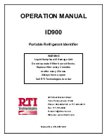 Preview for 1 page of RTI ID900 Operation Manual