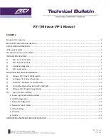 Предварительный просмотр 1 страницы RTI Miravue VIP-1 Technical Bulletin