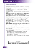 Предварительный просмотр 4 страницы RTI MRP-64 Installation And Operation Manual