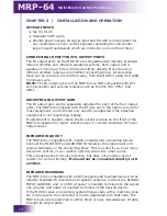 Preview for 14 page of RTI MRP-64 Installation And Operation Manual