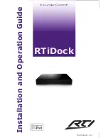 Preview for 1 page of RTI RTiDock Installation And Operation Manual