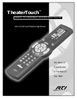 RTI TheaterTouch T2 User'S Manual And Programming Manual preview