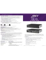 RTI VDX-14x Owner Reference Manual предпросмотр