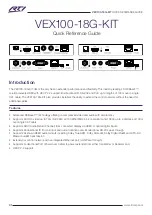 RTI VEX100-18G-KIT Quick Reference Manual preview