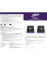 RTI VHR-1x Reference Manual preview