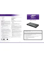 Предварительный просмотр 1 страницы RTI VTX-T Reference Manual