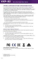 Предварительный просмотр 2 страницы RTI VXP-82 Installation And Operation Manual