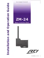 RTI ZM-24 Installation And Operation Manual предпросмотр