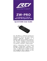 Предварительный просмотр 1 страницы RTI ZW-PRO Quick Reference Manual