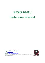 RTimes RTSO-9003U Reference Manual preview