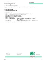 Preview for 14 page of RTK MV 5051 Series Installation And Operating Instructions Manual