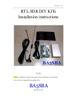 Preview for 1 page of RTL SDR BA5SBA Installation Instructions Manual