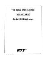 RTS CIF-612 Technical Data Manual предпросмотр