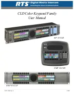 Предварительный просмотр 1 страницы RTS CLD Color Keypanel Family DKP 16 CLD User Manual