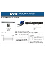 RTS Digital Matrix Intercom RT-2M Quick Start Manual предпросмотр