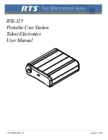 Предварительный просмотр 1 страницы RTS IFB-325 User Manual