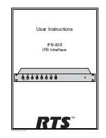 RTS IFB-828 User Instructions preview