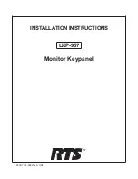 RTS LKP-957 Installation Instructions Manual предпросмотр