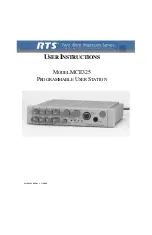 Предварительный просмотр 3 страницы RTS MCS-325 Manual