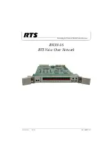 RTS RVON-16 User Manual предпросмотр