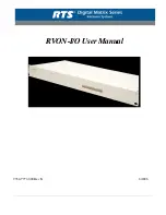 Предварительный просмотр 1 страницы RTS RVON-I User Manual