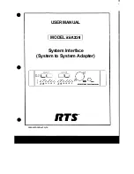 Предварительный просмотр 1 страницы RTS SSA-324 User Manual