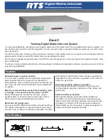 RTS Trunking Digital Matrix Intercom System Zeus II Specifications предпросмотр