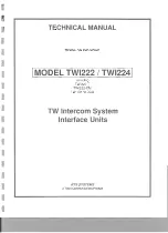 RTS TW1222-CM Technical Manual предпросмотр