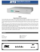 RTS Zeus Specification Sheet preview