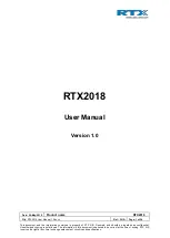 RTX RTX2018 User Manual предпросмотр