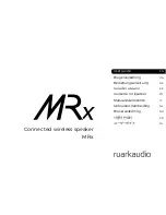 RuarkAudio MRx User Manual предпросмотр