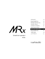 Предварительный просмотр 121 страницы RuarkAudio MRx User Manual