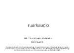 RuarkAudio R1 mk4 User Manual preview