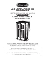 Rubbermaid LARGE VERTICAL STORAGE SHED Assembly Instructions Manual предпросмотр