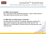 Предварительный просмотр 6 страницы Rubbermaid LumeCel AutoFoam Frequently Asked Questions Manual