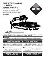 Предварительный просмотр 1 страницы Rubi DT180EVO Operator'S Manual