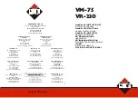 Preview for 1 page of Rubi VM-75 Instruction Manual