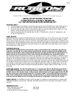 Rubicon Express JL7099 Installation Instructions Manual preview