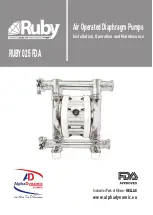 Ruby 025 FDA Installation, Operation And Maintenance Manual preview