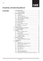 Предварительный просмотр 3 страницы Ruck ETA K 1200 V W Assembly And Operating Manual