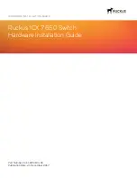 Ruckus Wireless ICX 7650 Hardware Installation Manual предпросмотр