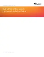 Ruckus Wireless ICX 7850 Series Hardware Installation Manual предпросмотр