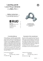 Preview for 1 page of RUD LRBS-FIX Series Manual