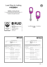 RUD VLBG Additonal Operating & Safety Instructions preview