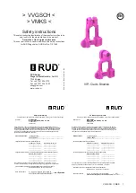 Preview for 1 page of RUD VVGSCH Safety Instructions