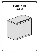 Preview for 1 page of RUDNICK CABINET ALP 13 Assembly Manual