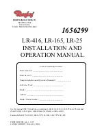 Rugby 03 3018 Installation And Operation Manual preview