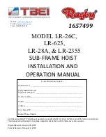 Rugby LR-2355 Installation And Operation Manual предпросмотр