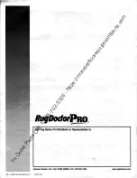 Preview for 12 page of RugDoctor Pro Mighty Pro 2.6G Instruction Manual