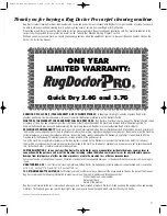 Preview for 11 page of RugDoctor Pro Quick Dry 2.6G Instruction Manual